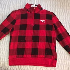 Pink Quarter Zip Sweatshirt